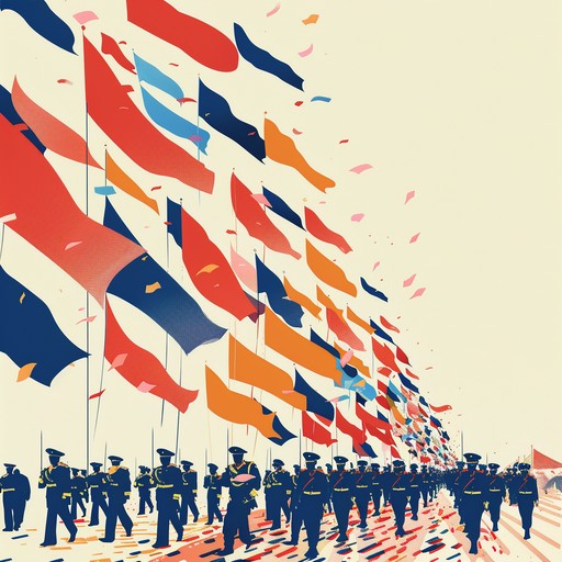 A powerful and uplifting military march celebrating triumph and honor. The composition features bold, rhythmic drum patterns complemented by soaring brass melodies. Ideal for capturing the essence of victory parades and monumental occasions.