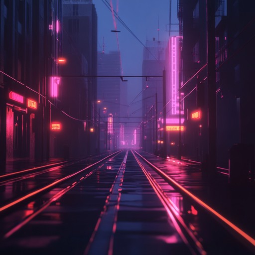 This track captures the silent and yearning ambiance of a solitary urban landscape at dusk. Synth layers build a rich, textured soundscape as distant electronic pulses mimic heartbeats, evoking feelings of longing and introspection. The melody tells a story of wandering through neon lit streets, searching for meaning and connection amidst the anonymity of the city.