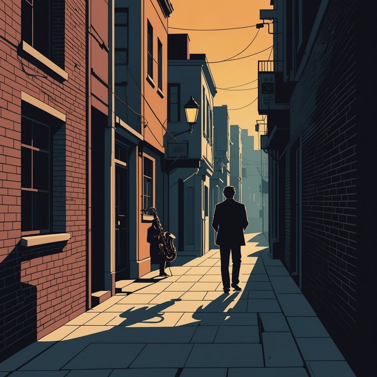 Infuse your suspense filled moments with the unlikely but gripping blend of swing jazz with chilling suspense themes. Imagine a scene as intriguing as it is unsettling, where playful rhythms meet the unexpected shadows that dance in broad daylight, creating a soundtrack that's both invigorating and unnervingly suspenseful.