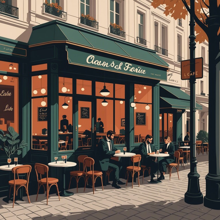 Imagine a small, dimly lit parisian cafe where the intimate atmosphere is set by a solo accordionist. Surrounded by the murmur of low conversations, the music sweeps through the venue, personal and soothing, evoking the timeless spirit of paris by night. Each note played tells a story of love, longing, and the mystique of city lights. The sound is close, almost as if whispered directly to each listener, creating an envelope of warmth and nostalgia