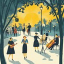 cheerful instrumental capturing 1950s joyful park strolls