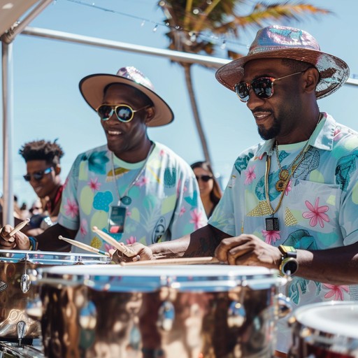 Embrace tropical vibes with a fusion of steelpan and electronic beats. Perfect for a festive celebration by the beach, the upbeat harmonies will keep the energy high and everyone smiling.