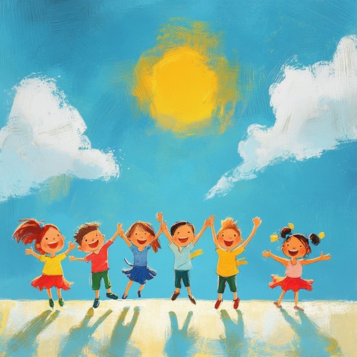 Featuring an engaging and bouncy rhythm, this track is designed to capture the energy and joy of children's playtime. The sunny and whimsical melody, enhanced with instruments like xylophones and tambourines, invites kids to dance, laugh, and enjoy their time to the fullest.