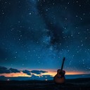 melancholic guitar echoes under a star studded, ethereal night