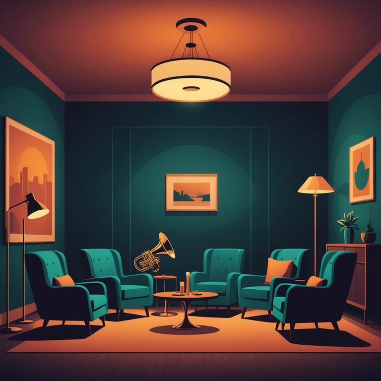 This track captures the subtle pain of nostalgia and loss, enveloping listeners in an atmosphere thick with sentimental echoes. Each note from the lone trumpet feels like it's drawn from deep memories, playing out against a backdrop of quiet conversations and the soft clinking of glasses. The mood is intimate, the air thick with melancholy musings. It's music for those who find themselves reflecting in the early, quiet hours when the world seems to pause.