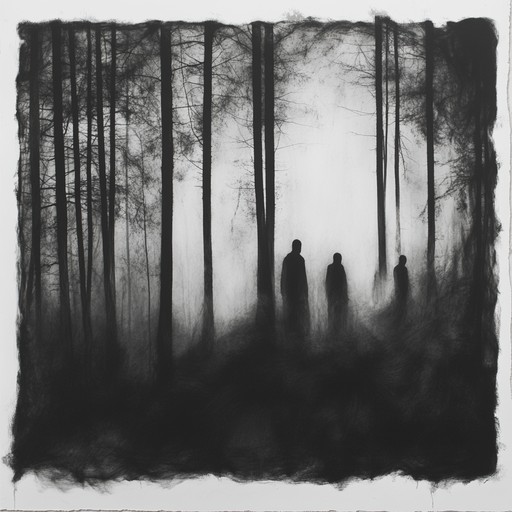 This track combines heavy metal aggression with haunting, atmospheric elements, using deep, distorted guitar riffs and ethereal background effects, creating a chilling and powerful musical experience