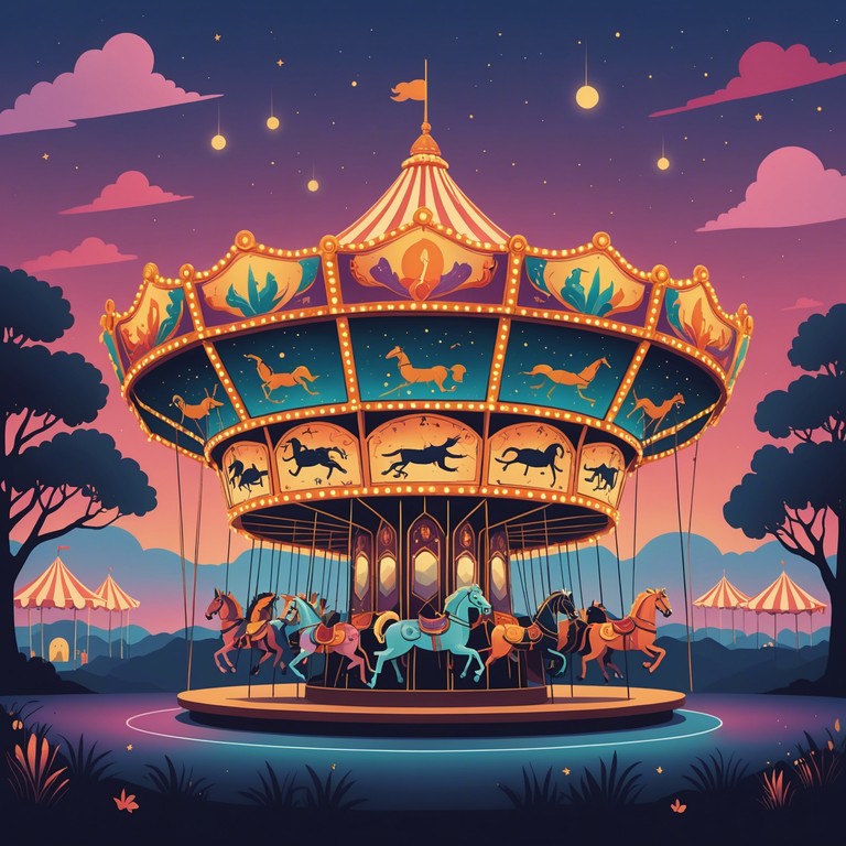 This song features playful melodies that transport the listener on a magical merry go round journey. With its light hearted and joyful music, it aims to evoke memories of childhood and the enchantment of imagination. The synthesizer adds a dreamy layer to the composition, making it perfect for inspiring a sense of wonder and adventure.