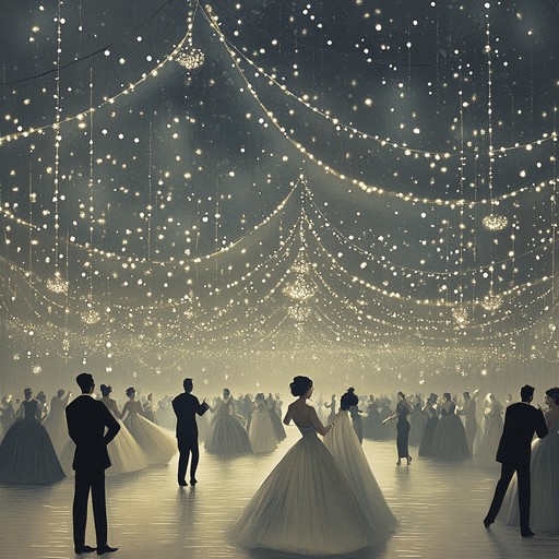 Imagine a moonlit ballroom, with dancers gracefully twirling under a canopy of sparkling lights. This elegant waltz featuring a blend of shimmering piano melodies and twinkling embellishments creates a glamourous and timeless atmosphere. The composition captures the sophistication and enchantment of a dreamy evening, drawing listeners into a world of graceful movements and luxurious elegance.