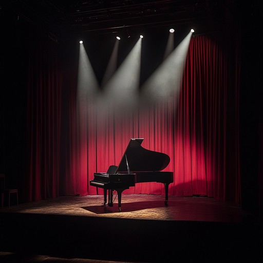 A haunting instrumental piece that intertwines mysterious melodies with cabaret flair, evoking the atmosphere of a shadowy, smoke filled room in a bygone era A haunting instrumental piece that intertwines mysterious melodies with cabaret flair, evoking the atmosphere of a shadowy, smoke filled room in a bygone era