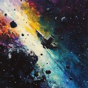 interstellar expedition set to a majestic orchestral crescendo