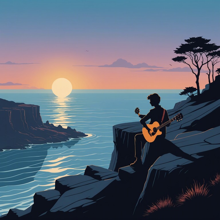 Imagine sitting on a sandy beach as the sun dips below the horizon, the gentle strumming of a guitar complements the rhythmic waves creating an aura of tranquility and peace.