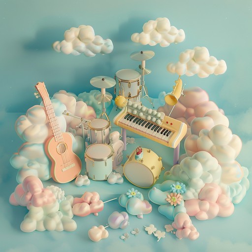 Delve into a charming sound journey where toy synthesizers construct a calming yet energetically playful atmosphere, crafting an avant garde blend of peaceful reprieve and child like wonderment.