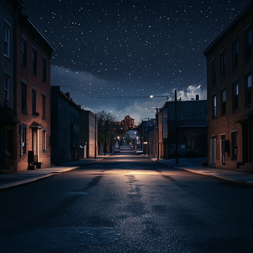 A soothing track combining gentle electronic melodies with ambient textures, evoking the peacefulness of starlit city streets, ideal for unwinding moments.