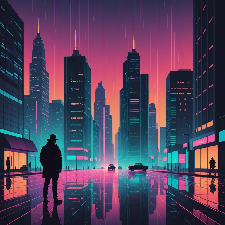 Dive deeper into a world where futuristic rebellion reigns, crafted with gritty electric guitar layers and electronic beats that portray a dystopian metropolis brimming with insurgent spirits and neon chaos.