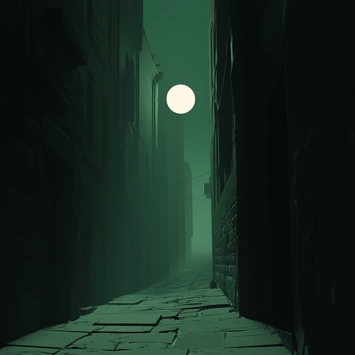 A suspenseful track capturing the enigmatic atmosphere of midnight, portraying shadows and secrets lurking in the dark. The haunting piano melody, combined with eerie soundscapes and subtle, rhythmic pulses, creates a sense of unease and anticipation. Perfect for detective stories, thrillers, or any scene requiring tension and mystery.