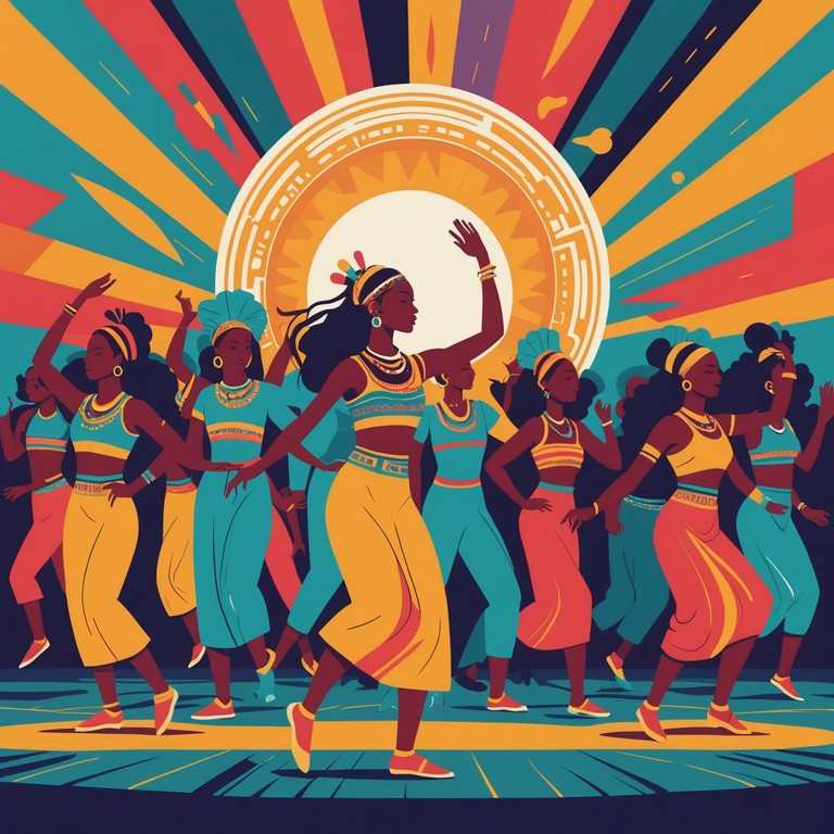 This track blends powerful electronic beats with the authentic sounds of ethnic instruments, creating a vibrant tapestry of sound that transports the listener to a joyous tribal celebration under the vast african sky.