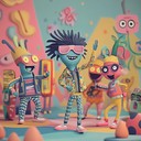 energetic quirky funk tune for lively animated action