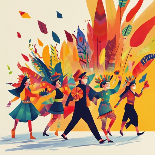 An energetic composition brimming with vibrant rhythms and jubilant melodies, conjuring up images of a festive carnival under the radiant summer sun. Filled with dynamic percussions and lively segments, this track is perfect for infusing a sense of joy and movement. The music seamlessly blends traditional carnival sounds with modern influences, creating an uplifting atmosphere that inspires celebration and vitality.