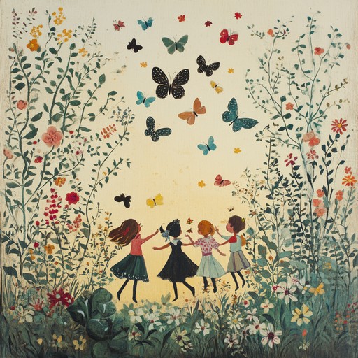 A lively symphonic piece that transports listeners to a sunlit garden bursting with color and life. Flutes and strings paint a picture of fluttering butterflies and blooming flowers, while playful clarinets and horns evoke scenes of children laughing and dancing in the sun. The composition moves from gentle morning light to the full vibrancy of midday, ending with a serene sunset.