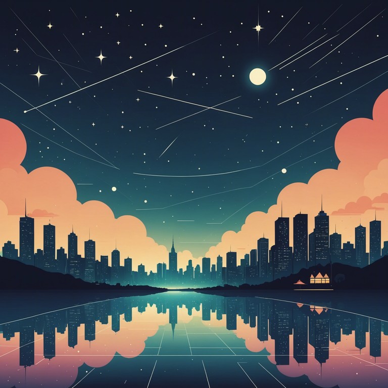 As you move through a retro futuristic cityscape, embraced by a blanket of soft neon light and a sense of profound tranquility, the track remains a gentle companion that ebbs and flows with the quiet rhythm of the night. It's a sonic exploration that invites reflection and solace in its smooth, flowing melodies.