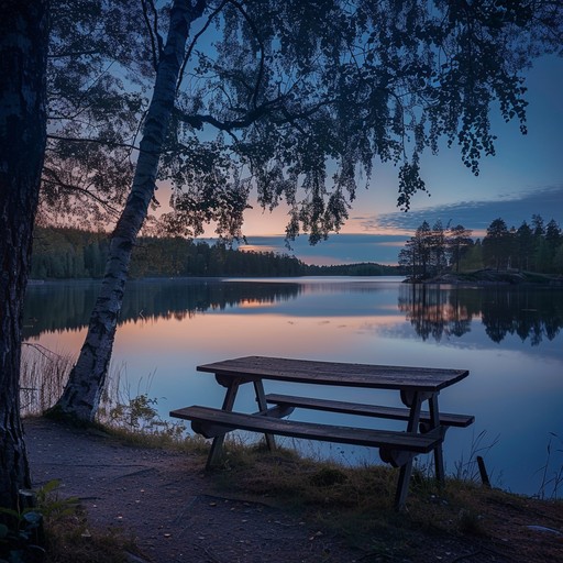 This instrumental gently weaves the essence of a finnish lakeside evening, with soft acoustic tones painting a landscape of peace and reflection. Perfect for moments of introspection and calm, it brings forth the serene beauty of finland's natural settings.