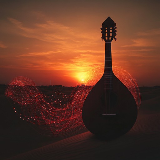 An instrumental track that blends vibrant middle eastern rhythms with pulsating modern electronic beats, creating an energetic and mesmerizing soundscape that transports listeners across cultures.