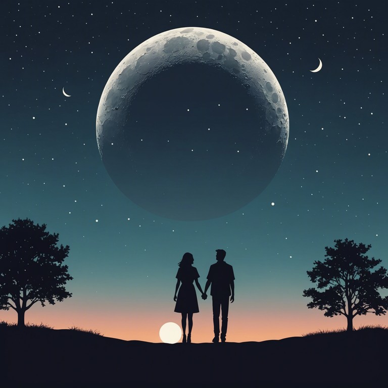 Imagine a gentle serenade under a starlit sky, where soft rock blends with subtle sensual rhythms, creating a soundtrack for intimate moments. The composition evokes the quiet whispers of love and lingering glances exchanged in the dim light of midnight.