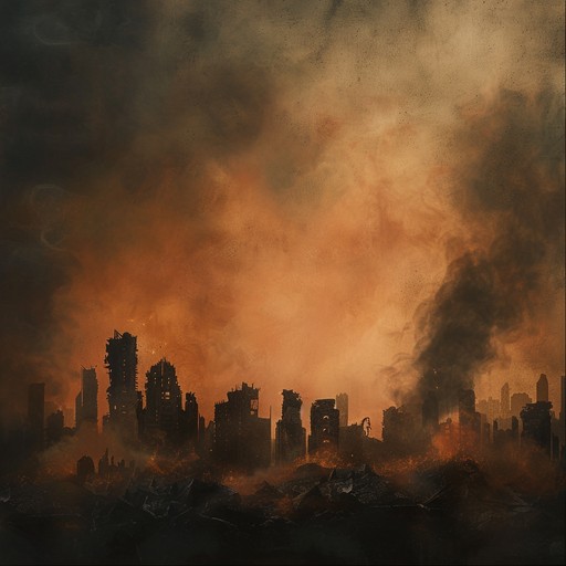 Journey through a post apocalyptic landscape with this powerful industrial rock track, blending harsh electronic elements with gritty guitar riffs. The music builds tension and drama with each beat, evoking images of desolate wastelands and epic confrontations. This instrumental composition delivers a raw, visceral experience, embodying the clash between man and machine.