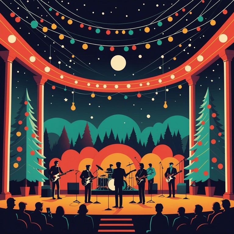 A jubilant composition that melds classic rock sound with unconventional experimental twists, invoking the festive spirit of the holidays through innovative musical techniques and energetic executions. This track features a dynamic range that pivots from the intimately subtle to the broadly expansive, intended to evoke a sense of festive wonder and innovative excitement