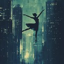 ethereal dance beats inspire introspection under urban night's glow