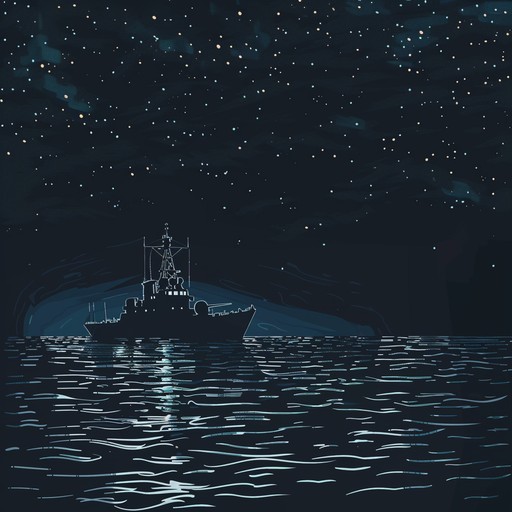 Navigate through the sea's dark embrace with stirring russian naval themes. Enigmatic melodies and traditional folk instruments craft an aural portrayal of the navy's night voyages, filled with intrigue and wonder.