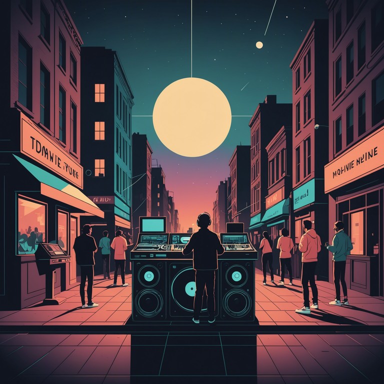 Feel the pulsating energy of city nightlife transformed into sound with lively synths and a compelling rhythm, perfectly suited for a dance off or an enthusiastic dj set.