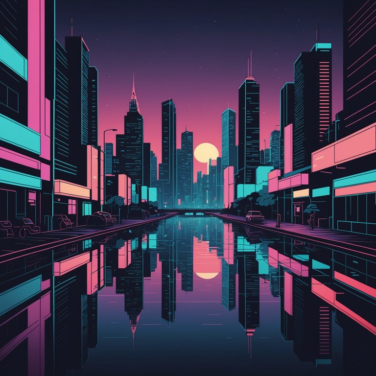 Imagine a world bathed in soft neon lights, where ethereal echoes bounce off chrome plated surfaces, constructing a dreamy yet haunting soundscape. This track is an auditory journey through a luminous cyber city at night, rendered vividly with the use of a digitally modified electric piano, creating an unusual, compelling auditory experience.