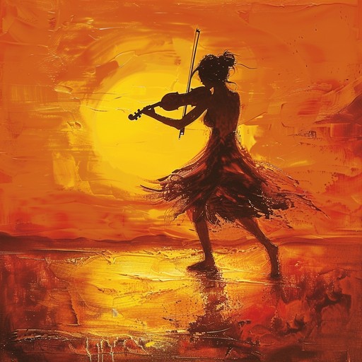 An energetic waltz highlighting vibrant violin solos, combined with a compelling orchestral background and consistent waltz rhythm. Perfect for evoking intense emotions related to joy, drama, and intimacy. Ideal for vivid, expressive scenes.