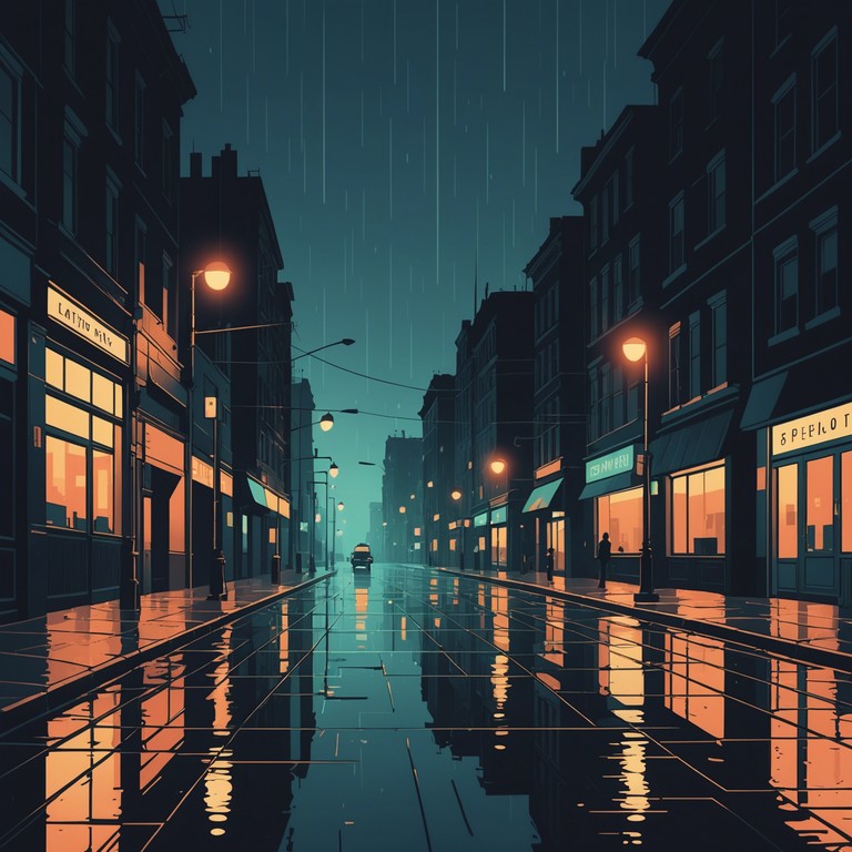 Imagine a late evening as rain gently falls on a bustling cityscape, with soft, chill lofi beats encapsulating the soothing yet melancholic vibes as people hurry along under their umbrellas. This track delivers a reflective and slightly bittersweet melody, weaving through sounds of a light rain and urban ambiance