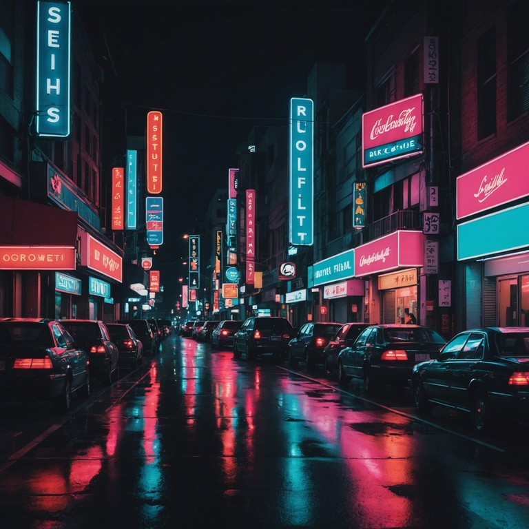 Imagine cruising through a neon lit city at midnight, where the beats guide you through the lit skyscrapers and bustling streets. The track features a dominant bassline that commands attention and complements the high tech aesthetic, immersing the listener in a sonic journey that mirrors the lively, ever moving cityscape.