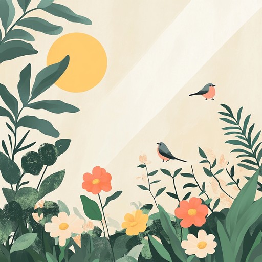 A gentle, soothing instrumental blending elements of ambient and acoustic folk, designed to evoke the peace and serenity of a sunlit garden. The track leverages the natural sounds of an acoustic guitar, soft synth pads, and field recordings of birdsong and rustling leaves, creating an immersive musical experience that fosters relaxation and mindfulness.