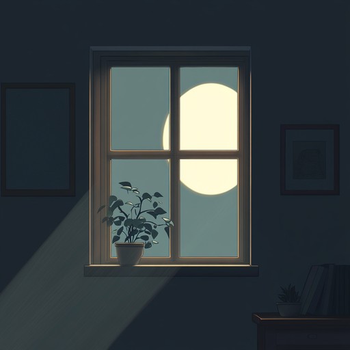 Imagine a soothing blend of warm guitar chords and gentle keys, creating an ethereal, dreamlike atmosphere perfect for calm introspection on a moonlit night.