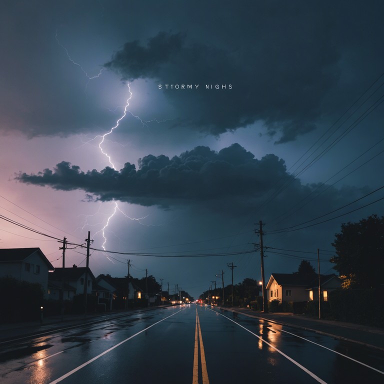 A dark and ominous instrumental piece depicting a wild storm at night, with rumbling thunder, heavy rain, and gusting winds creating an unsettling atmosphere