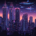 a journey through neon lit cityscapes and futuristic soundscapes.