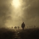 sacred chants and military orchestration symbolizing divine courage