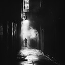 eerie electronic melody with haunting synths and unsettling echoes