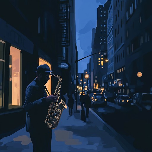 An engaging and spirited jazz piece that captures the exuberance of a bustling street corner in the heart of the city. The swing rhythm and vibrant melodies evoke scenes of people dancing and having a great time, all under the twinkling city lights.