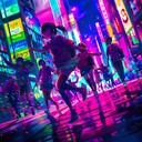 energetic, vibrant anime theme bursting with excitement