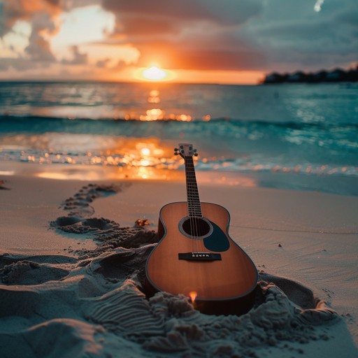 Let the tranquil melodies of latin jazz during an evening unfold as smooth guitar grooves serenade you into relaxation. Perfect for a peaceful evening by the shore, this composition captures the gentle essence of sunset and the soothing nature of bossa nova rhythms.