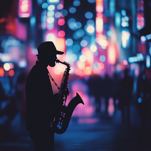 A dynamic instrumental track combining bold jazz saxophone melodies with driving house beats, embodying the excitement of the city at night.