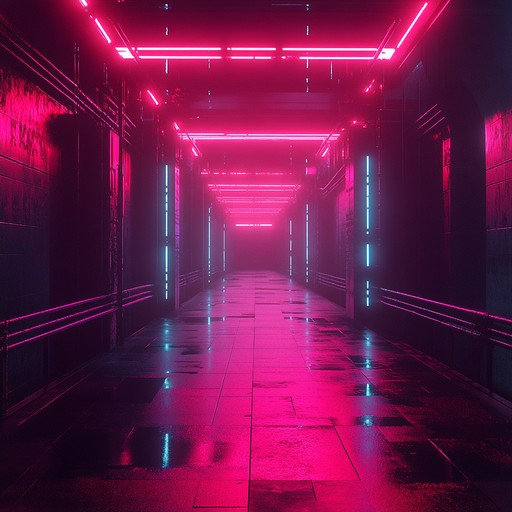 An unsettling track driven by deep basslines and foreboding synths. Layers of glitchy beats and haunting melodies create a tense atmosphere, perfect for a cyberpunk dystopia.