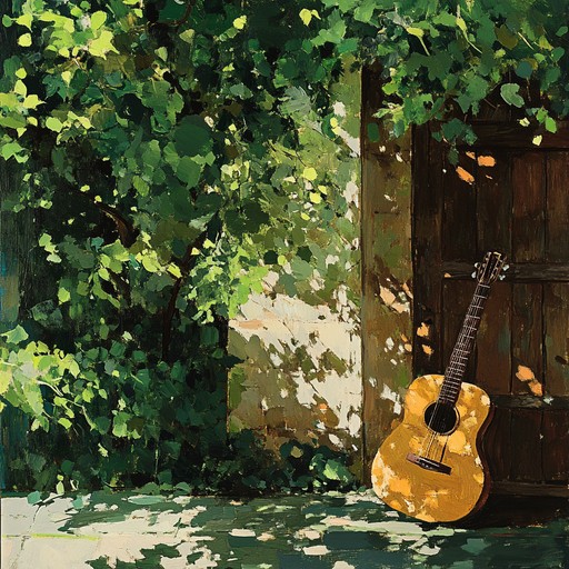 In a serene woodland setting, the sound of an acoustic guitar blends with the natural rustling of leaves, creating a peaceful, reflective atmosphere. This instrumental piece evokes a sense of solitude and introspection, as if the listener is taking a quiet walk through a sunlit forest. The music gently weaves through the sounds of nature, offering a soothing escape from the bustling world.