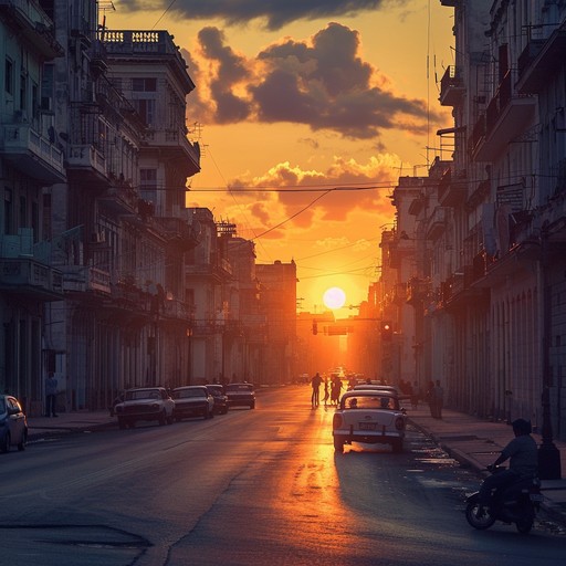 A mellow instrumental piece capturing the essence of a havana sunset. The gentle strumming and delicate fingerpicking of the guitar glide along with soft, rhythmic latin percussion, creating a contemplative atmosphere perfect for relaxation and introspection.