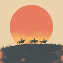 an energetic western tune capturing wild horse chase scenes.